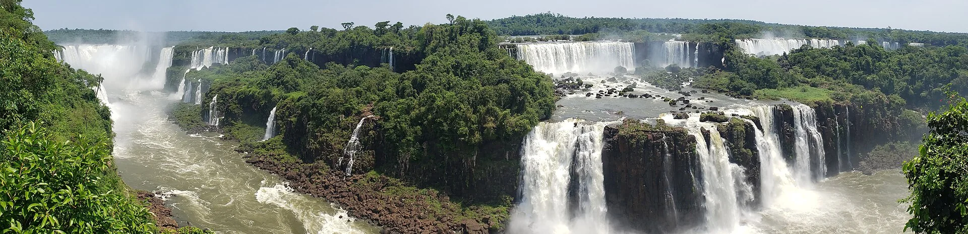 Hero image for the Economy page showing Iguazu Falls on the Brazilian side in southern Brazil.