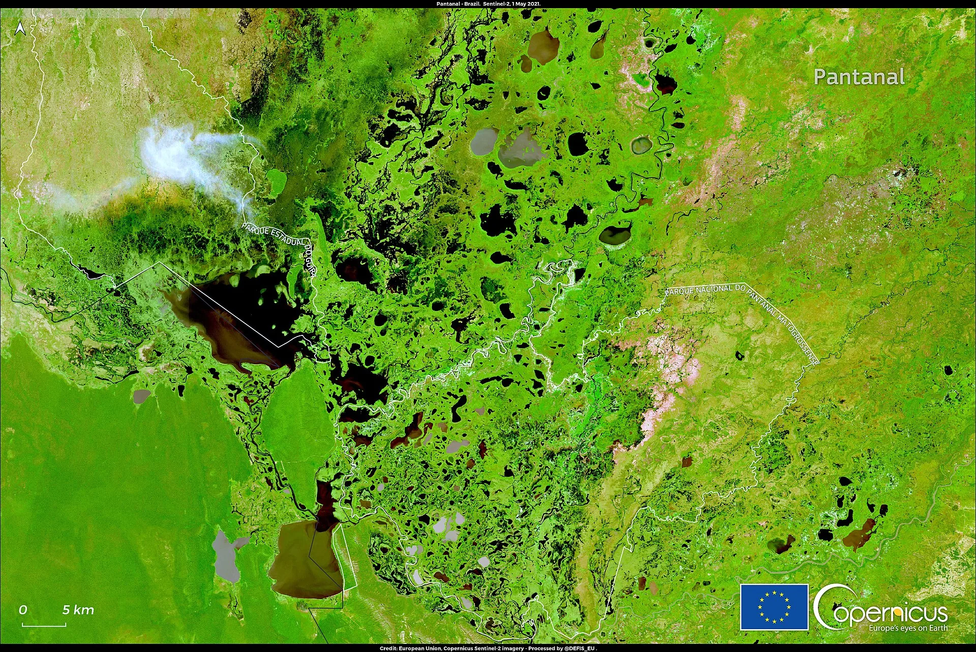 Hero image for the Central-West page showing the Pantanal wetlands in central-west Brazil.
