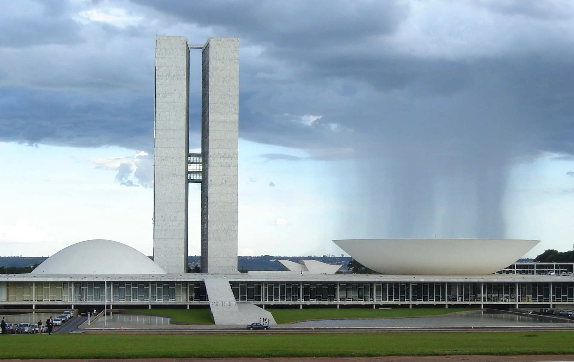 Hero image for the Defense page showing the National Congress complex in Brasilia in central-west Brazil.